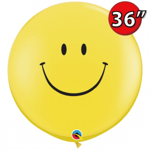 36" (3') Smile Face (BL)  - Yellow (2ct) _318 , QL36RI29211 (3)