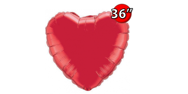 Foil Heart 36" Ruby Red (Non-Pkgd.), QF36HP12657 (3) _318