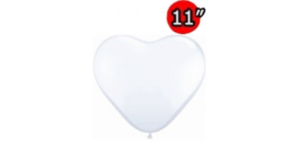Heart 11" Std White , QL11HS43735 (2)/Q10