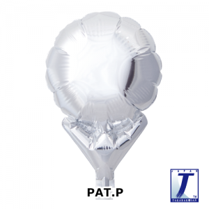 Upright Balloon 5"/ Plain_Metallic Silver (Non-Pkgd.), TK-UPB-P800506 