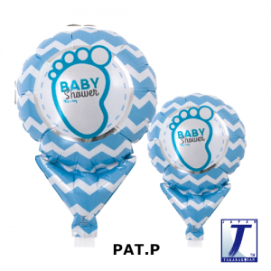 Upright Balloon 5"/ Printed_Baby Shower Boy (Non-Pkgd.), TK-UPB-I810514 