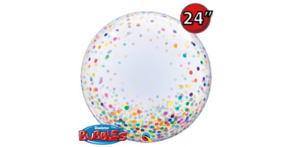 Deco Bubble 24" Colorful Confetti Dots , QBDECO-57791