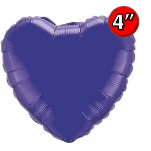 Foil Heart 4"Quartz Purple / Air Fill (Non-Pkgd.), *QF04HP22847 (0) <10 Pcs/包>