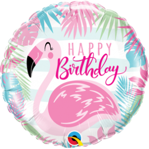 18" Foil Birthday Pink Flamingo (Pkgd.), QF18RI57274 (0) <10 個/包>