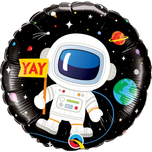 18" Foil Birthday Astronaut (Pkgd.), QF18RI88059 (0) <10 個/包>