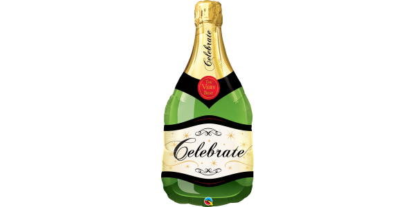 39" Foil Celebrate Bubbly Wine Bottle (non-pkgd.), QF39SI26376 (0) <10 個/包>