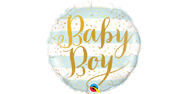 18" Foil Baby Boy Blue Stripes  (pkgd.), QF18RI88001 (2)