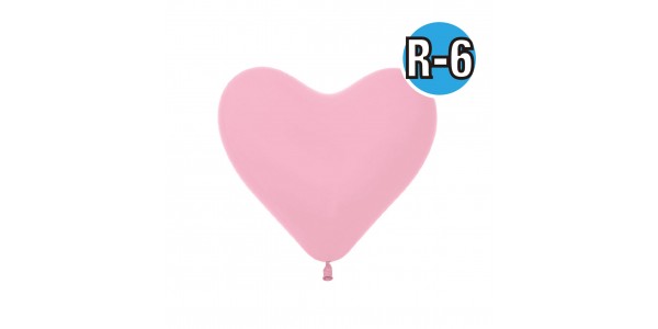 Heart 6"  Std Pink #009  (Fashion) ,  SL06HFS009