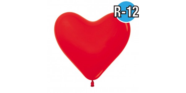 Heart 12" Std Red #015  (Fashion) ,  SL12HFS015