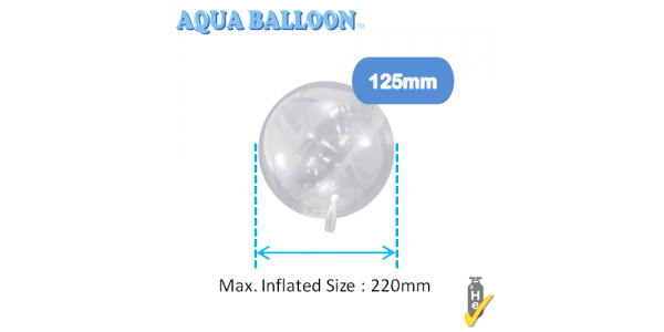 Aqua Balloon Round 125mm (Non-Pkgd. / 5ct), TK-AQ-R320001